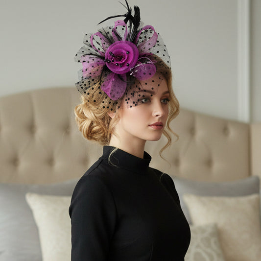 KOKO Mesh Feather Headband Fascinators