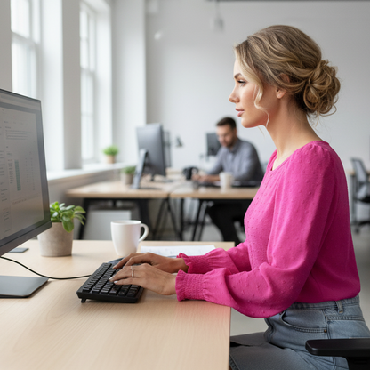 Emery Rose Shirred Long Sleeve Tops