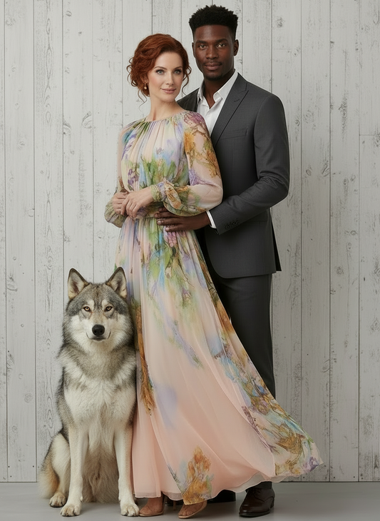 Beautiful Pastel Pink Floral Print Maxi Dress