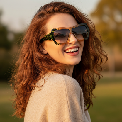 CAESAR Large Frame Integrated Sunglasses