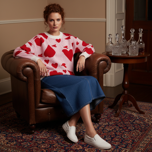 Amour Heart Jacquard Knit Jumper