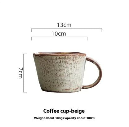 Handcrafted Japanese Pottery Coffee Cup Set