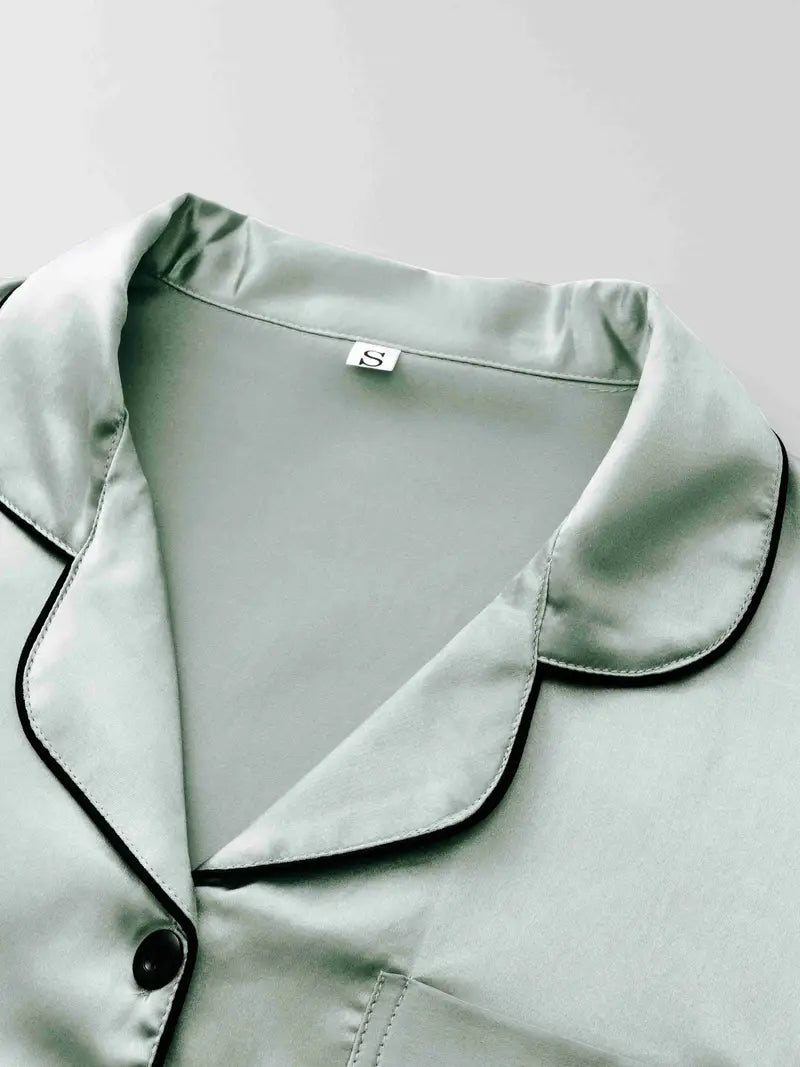 Satin Casual 3 Piece Pajama Sets