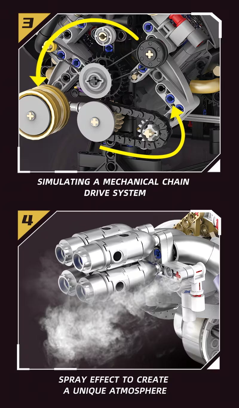 Super Car Electric V8 Engine Building Blocks