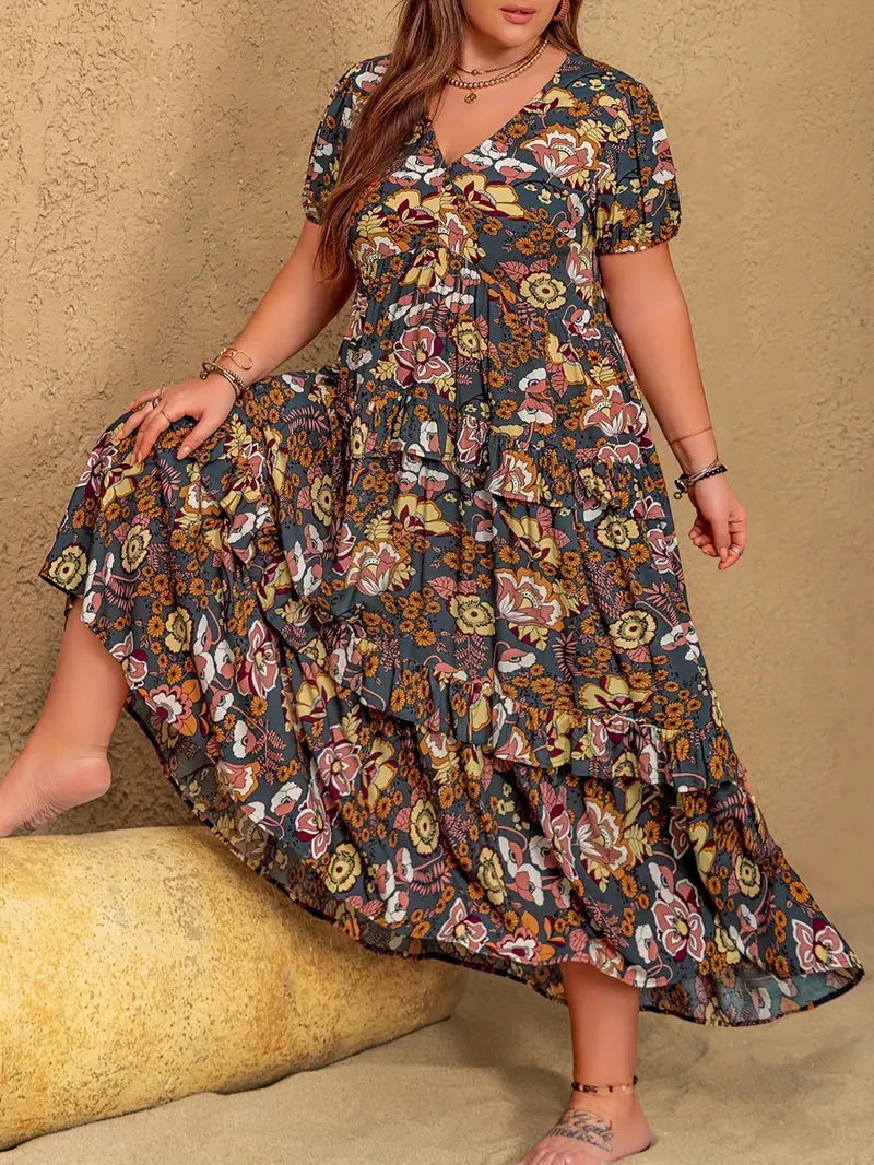 Rustty Dustty Plus Size Viscose Boho Dress