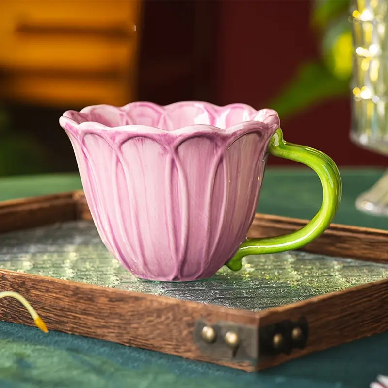 Ceramic Flower Coffee Cup