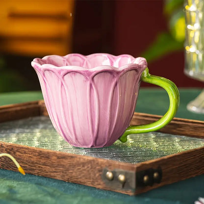 Ceramic Flower Coffee Cup