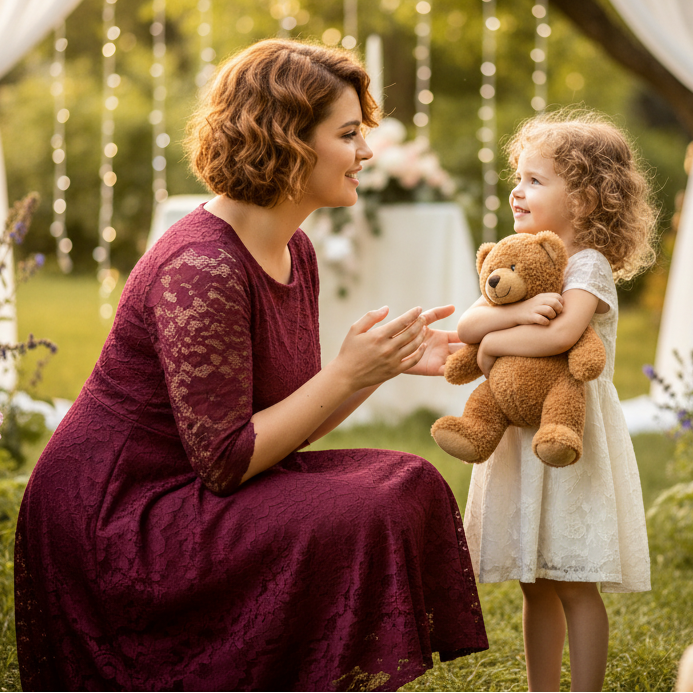 Chic Plus Size Lace Midi Dress