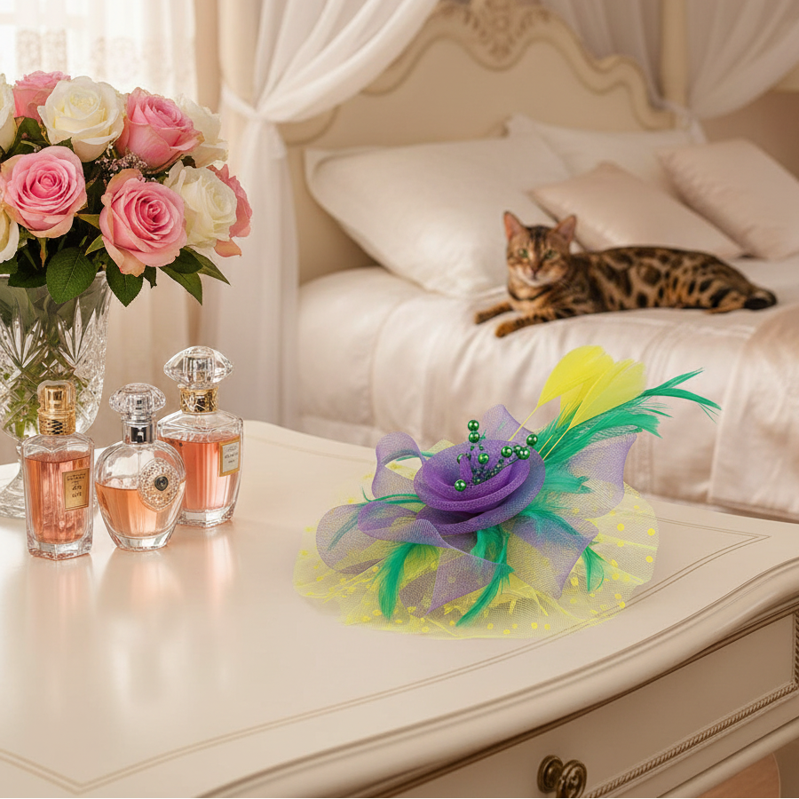 KOKO Mesh Feather Headband Fascinators