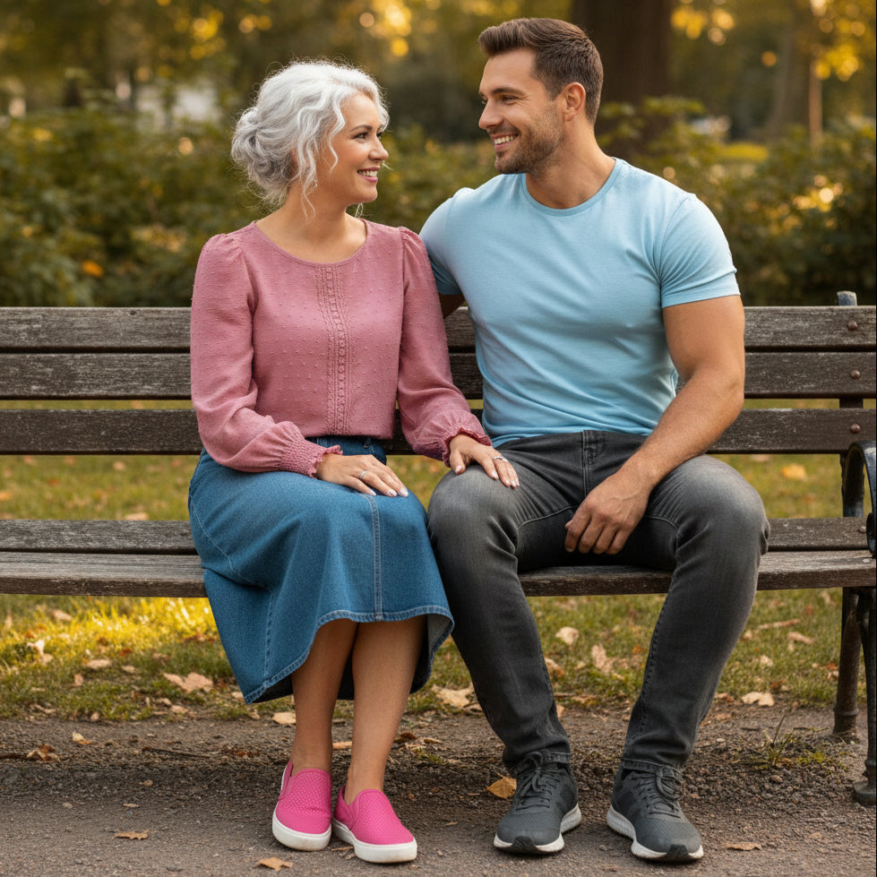 Polka Dot Lace Lantern Sleeve Top
