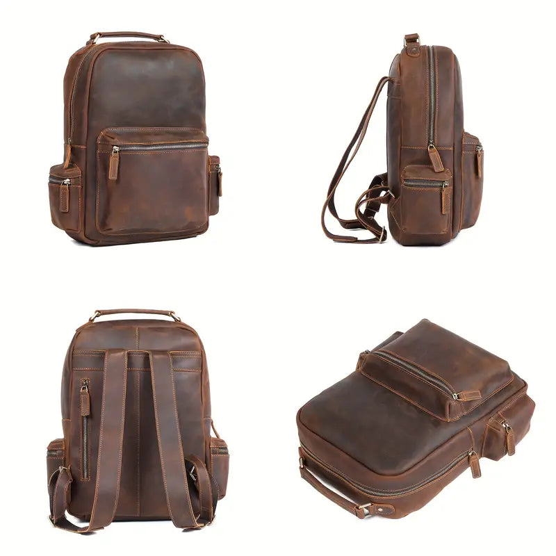 Langley Handmade Cowhide Leather Backpack