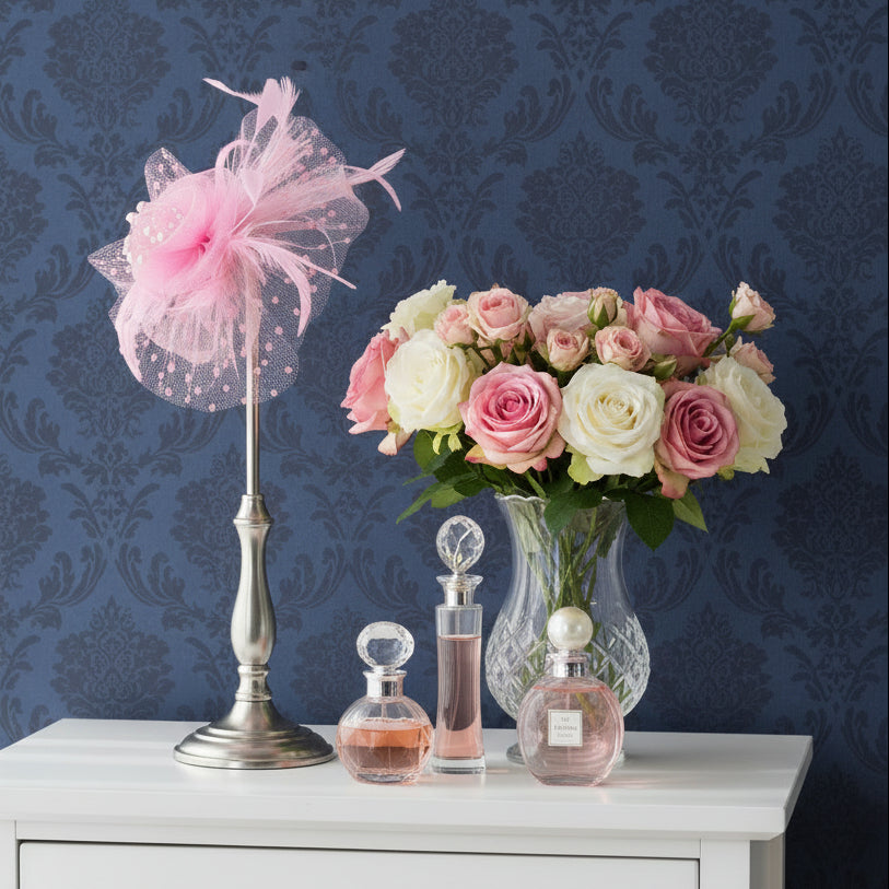 KOKO Mesh Feather Headband Fascinators