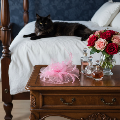 KOKO Mesh Feather Headband Fascinators