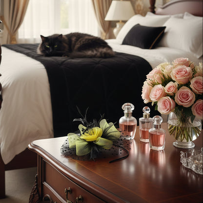 KOKO Mesh Feather Headband Fascinators