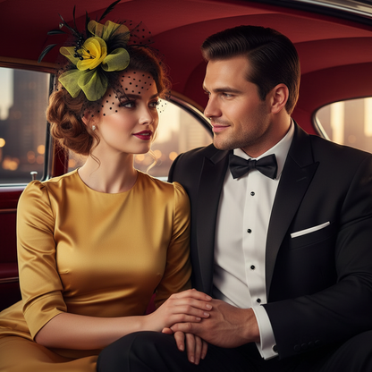 KOKO Mesh Feather Headband Fascinators