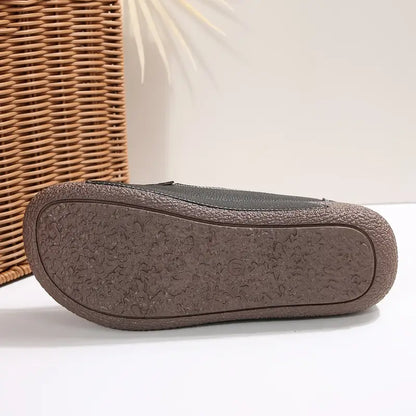 Lightweight Cowhide Leather Slip-On Platform Loafers