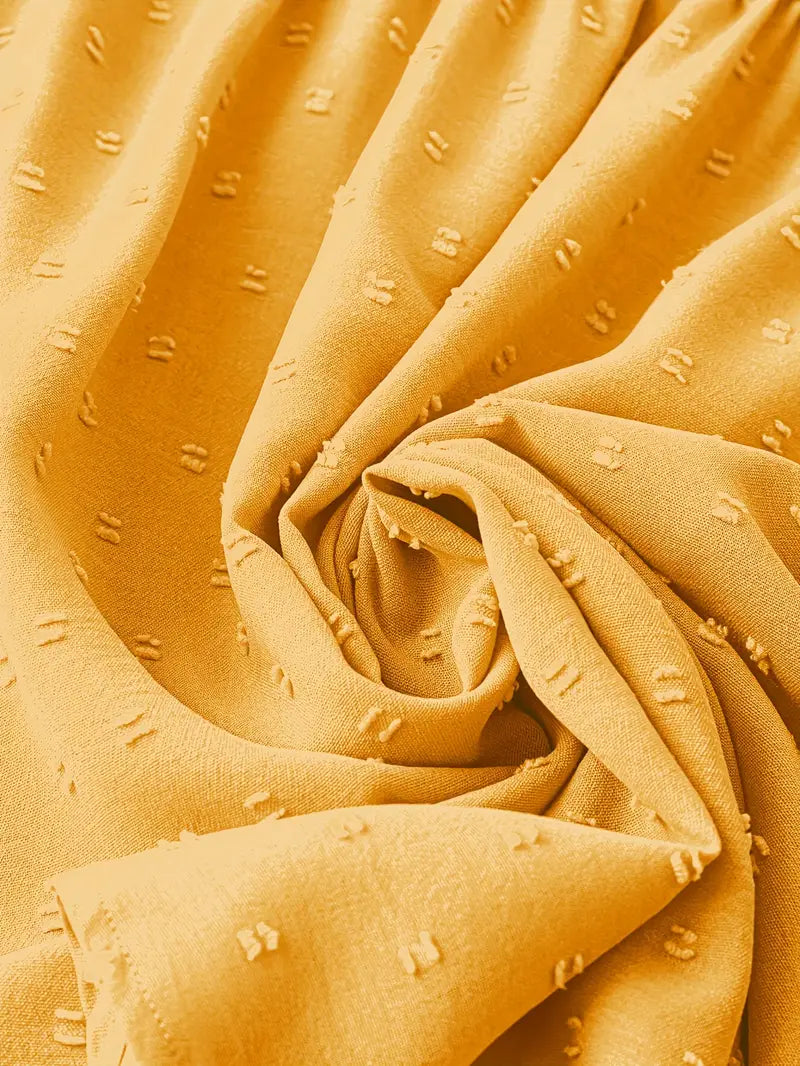 Polka Dot Textured Short Sleeved Blouse Top