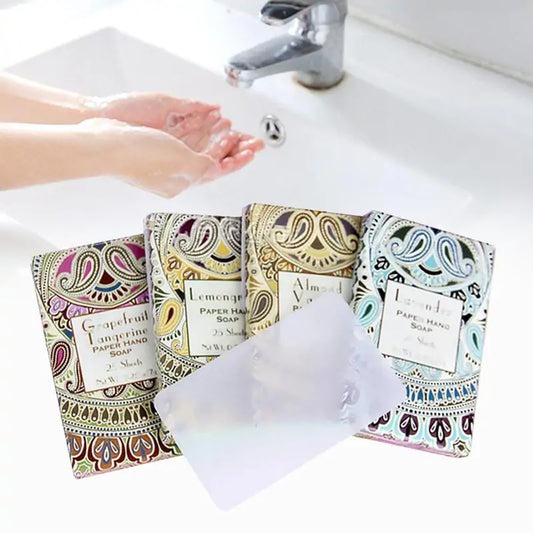 Paper Hand Soap Sheets (4 Packets x 25 Sheets)