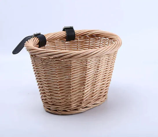 Natural Handmade Oval Wicker Bicycle Baskets