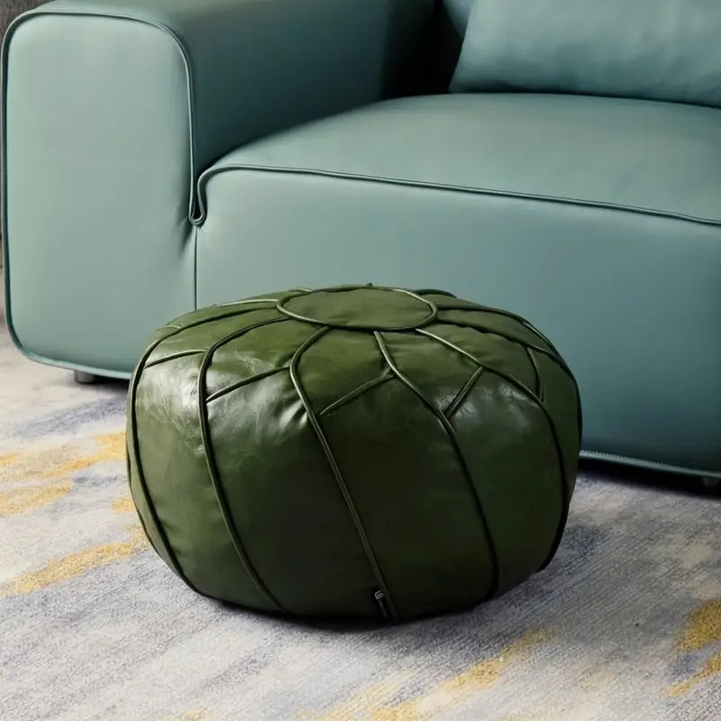 Moroccan Dual Purpose Vegan Leather Ottoman