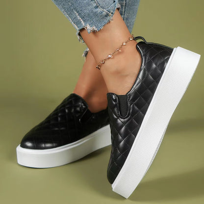 Quilted Platform Trainer Sneakers