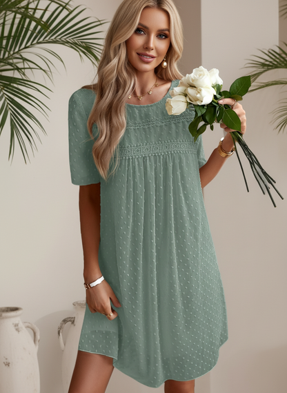 Chiffon Polka Dot Baby Doll Shortie Nightie