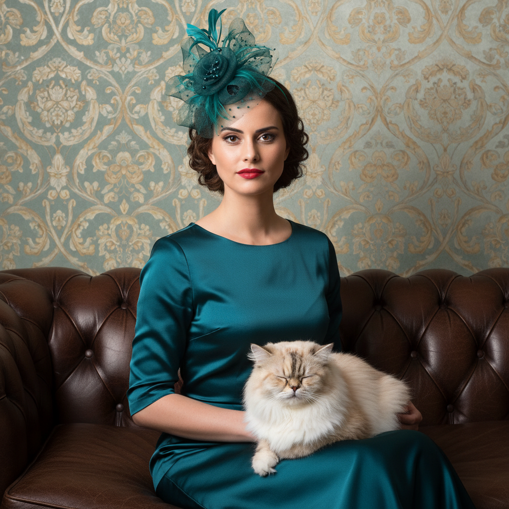 KOKO Mesh Feather Headband Fascinators