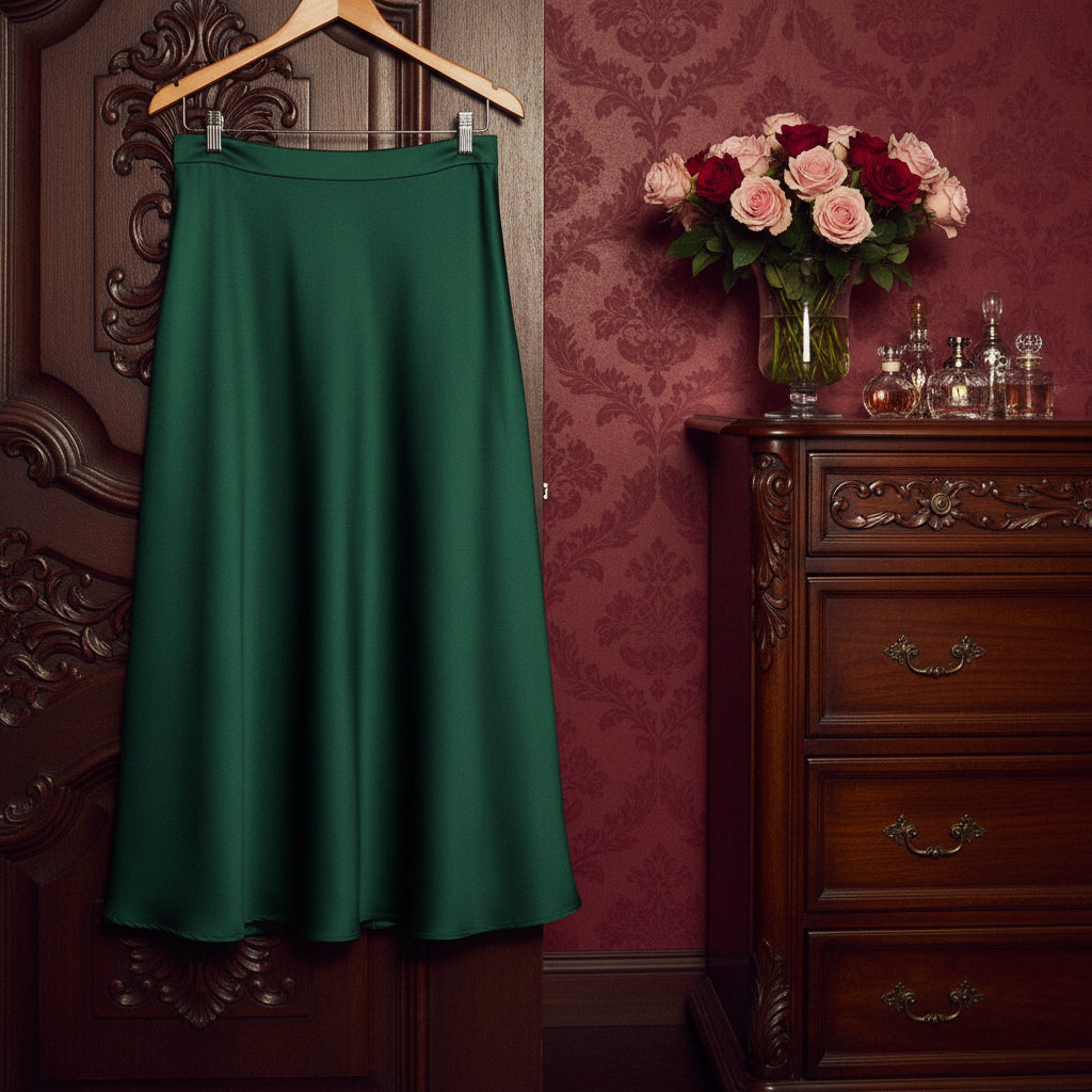 Lady Rose Satin A-Line Skirts