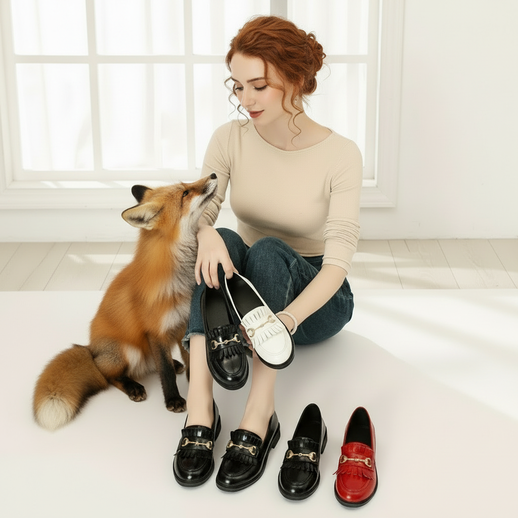 JENSEN Vegan Leather Tassel Loafers