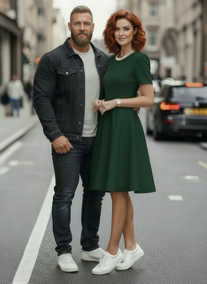 French Midi Dress - Gem Embellished Collection