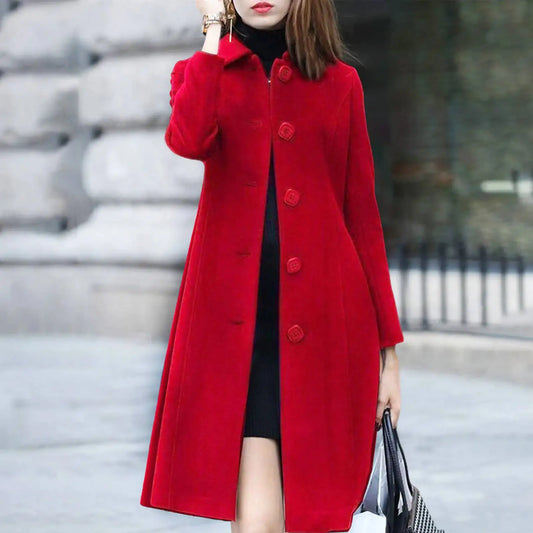 Elegant Mid Length Warm Winter Coat