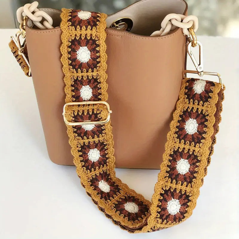 Retro Adjustable Woven Bag Straps