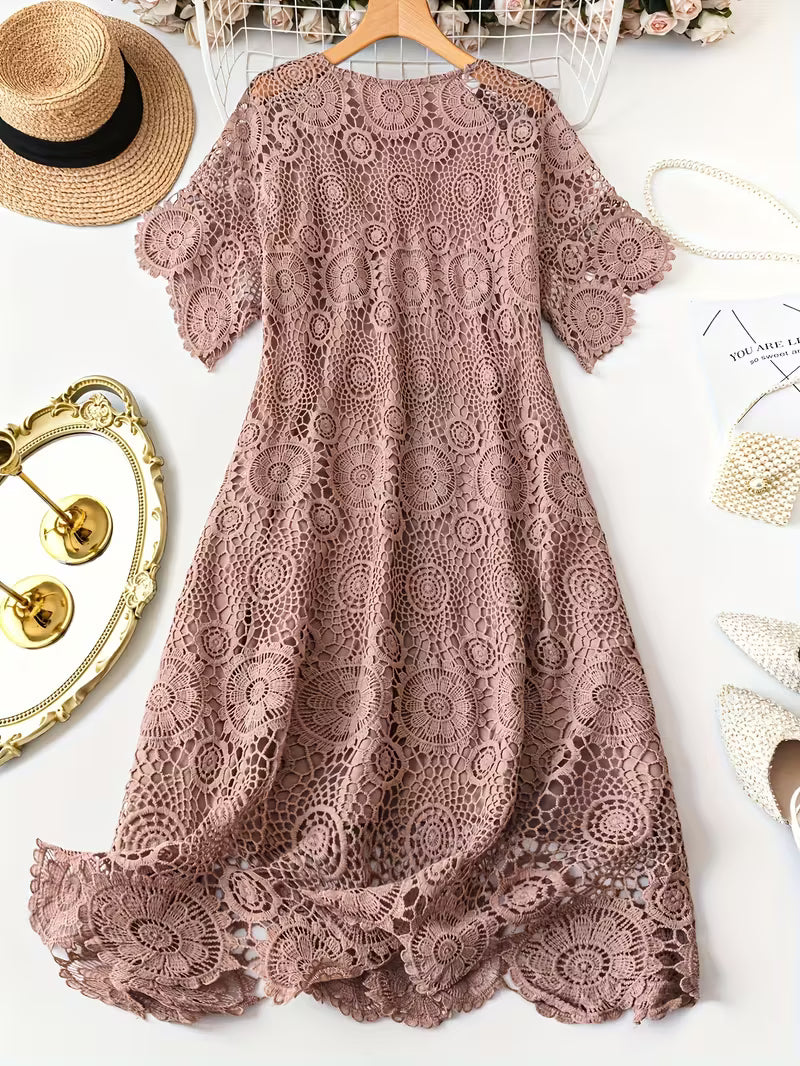 ZANZEA Plus Size Lace Maxi Dresses