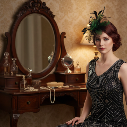 KOKO Mesh Feather Headband Fascinators