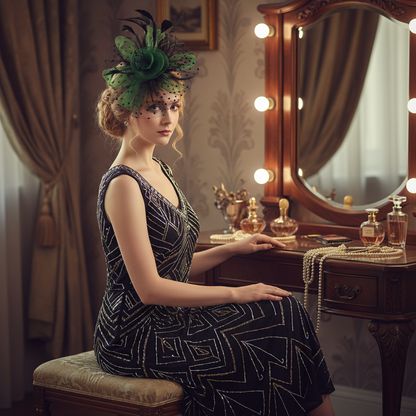 KOKO Mesh Feather Headband Fascinators