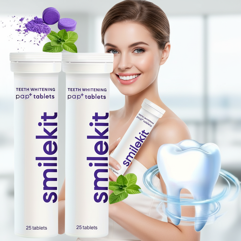 SMILEKIT PAP Probiotic Purple Chewable Toothpaste Tablets