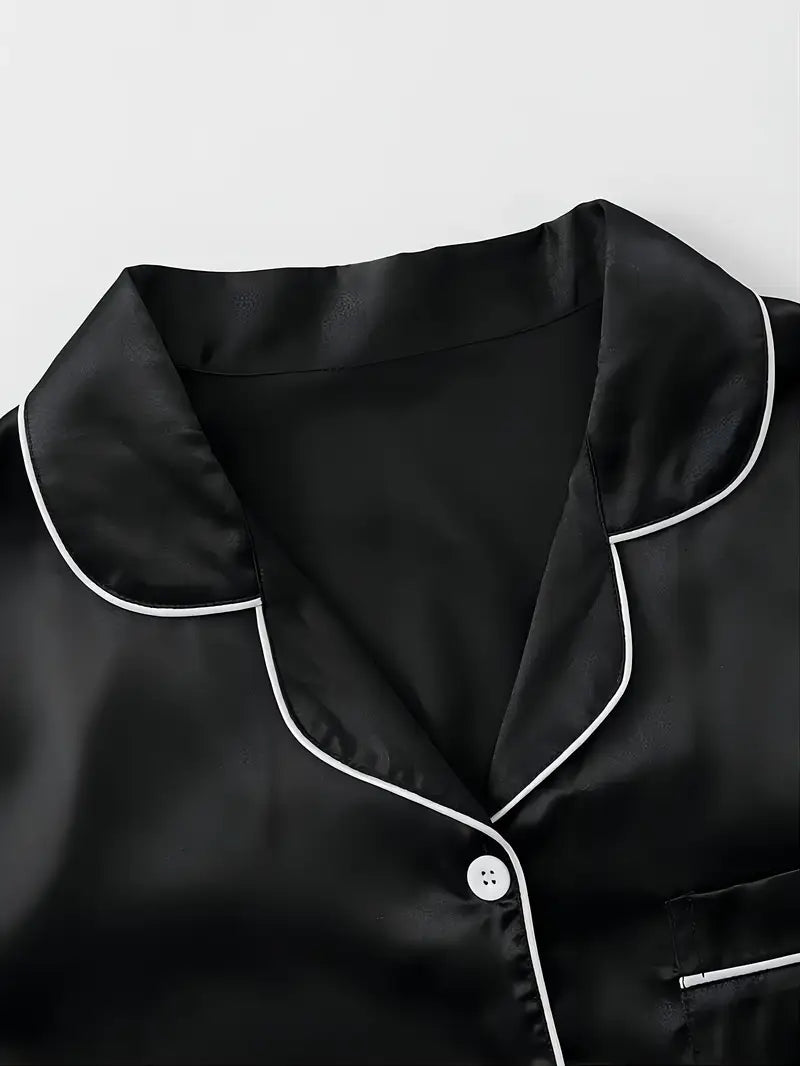 Satin Casual 3 Piece Pajama Sets