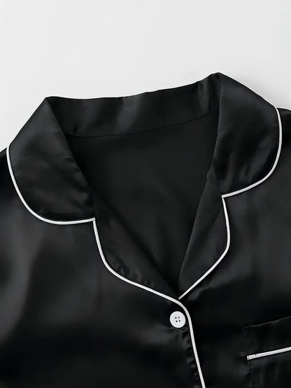 Satin Casual 3 Piece Pajama Sets