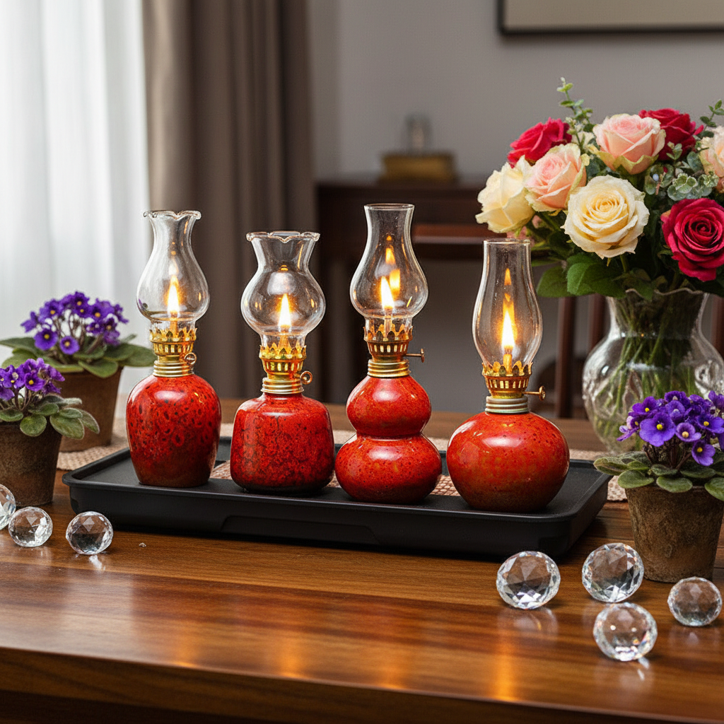 Ceramic Glaze Oil Lamps