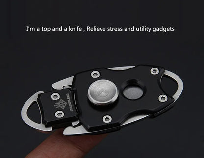 Fidget Spinner Keytag Knife