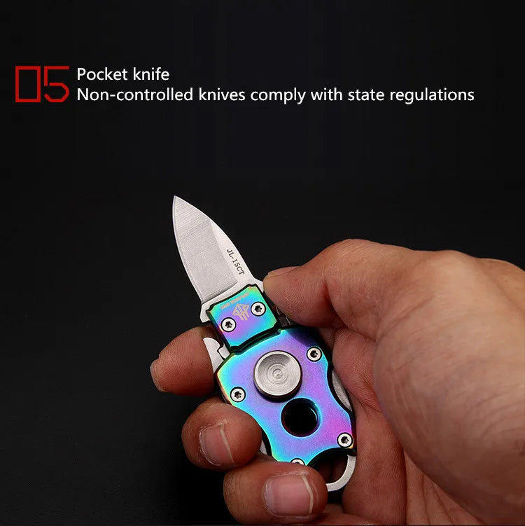 Fidget Spinner Keytag Knife