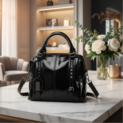 Patina Oil Wax Vegan Leather Crossbody Bag