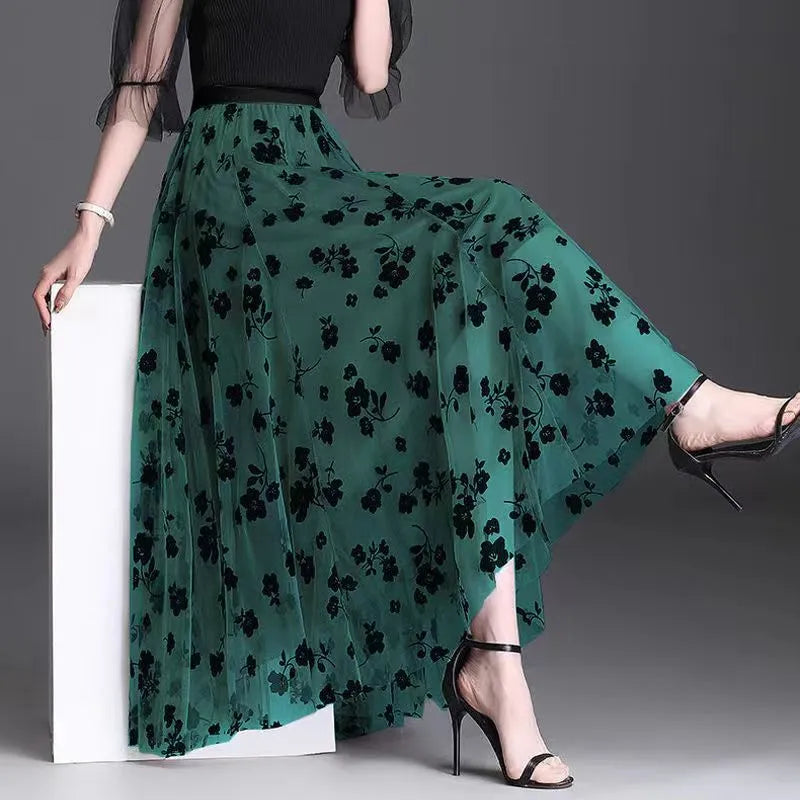 Mesh Floral Posy Skirts