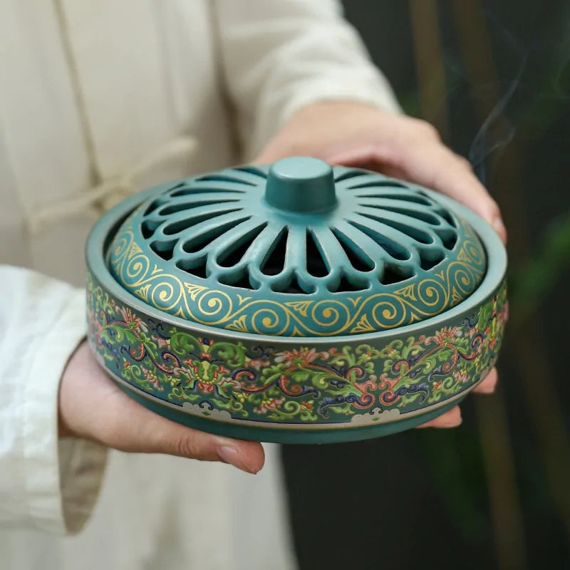 Enamel Ceramic Incense Coil Burners