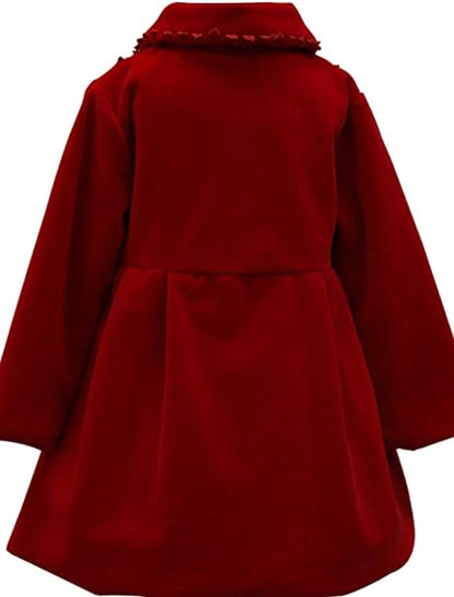 Girls' Wool Blend Bow Coats