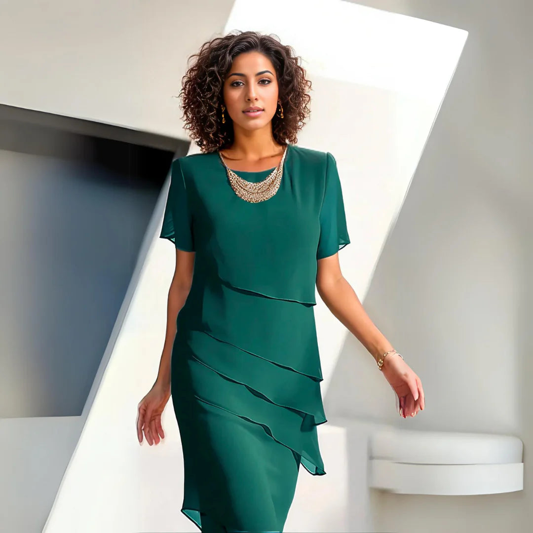 Chiffon Sheath Midi Dresses