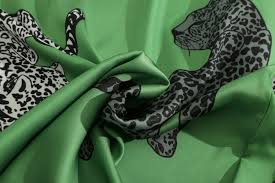 Green Leopard Silk Pajama Sleepwear Set