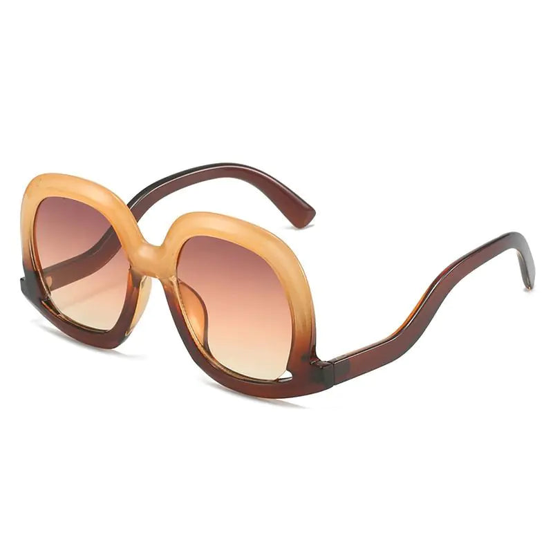 Unique Upside-Down Oval Sunglasses