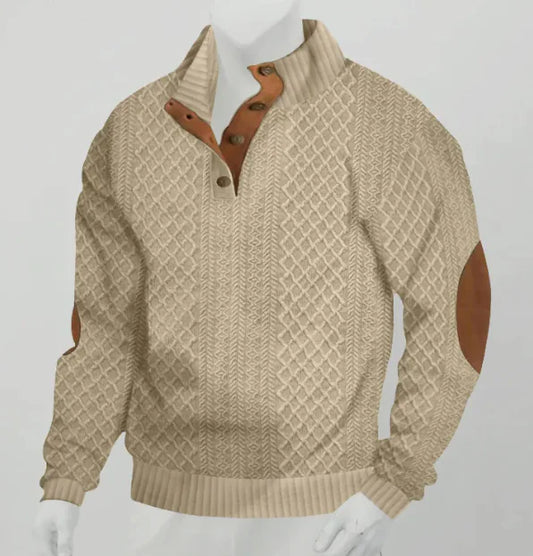 Classic Jacquard Pullover Sweatshirt