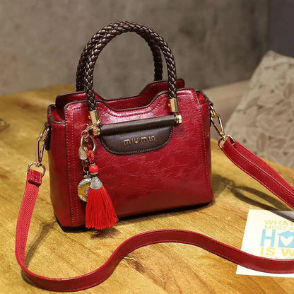 MIU MIN Leather Kelly Handbag